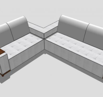 现代沙发真皮组合沙发SU模型下载_sketchup草图大师SKP模型