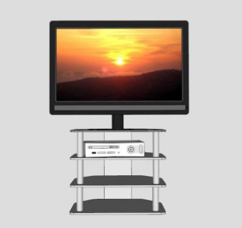 角落里的电视柜SU模型下载_sketchup草图大师SKP模型