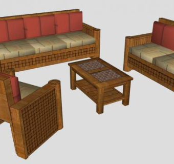 黑色沙发客厅沙发套SU模型下载_sketchup草图大师SKP模型