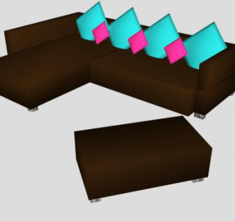 棕色沙发椅子SU模型下载_sketchup草图大师SKP模型