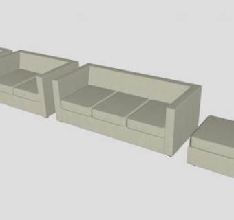 现代沙发扶手椅SU模型下载_sketchup草图大师SKP模型