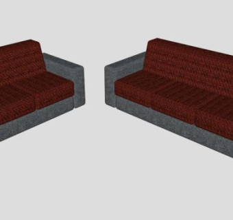 真皮沙发皮革沙发组合SU模型下载_sketchup草图大师SKP模型