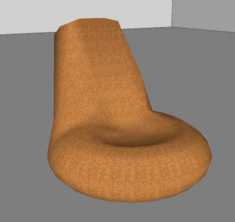 棕色豆豆袋懒人沙发SU模型下载_sketchup草图大师SKP模型