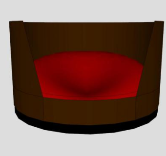 豆袋型复古椅懒人椅SU模型下载_sketchup草图大师SKP模型