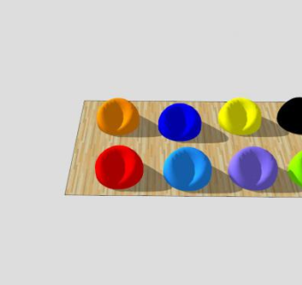 豆袋座椅彩色沙发SU模型下载_sketchup草图大师SKP模型