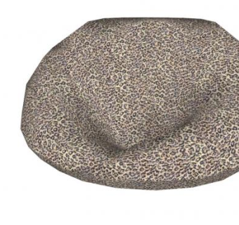 豹皮豆袋懒人沙发SU模型下载_sketchup草图大师SKP模型