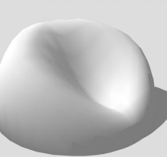 白色大豆袋椅SU模型下载_sketchup草图大师SKP模型