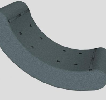 半月太阳躺椅懒人沙发SU模型下载_sketchup草图大师SKP模型