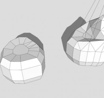多角包白色懒人沙发SU模型下载_sketchup草图大师SKP模型