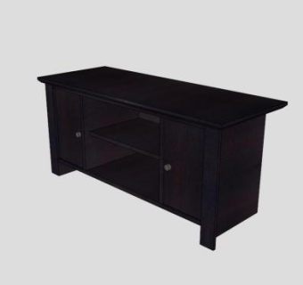 房间必备黑色电视柜SU模型下载_sketchup草图大师SKP模型