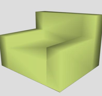 绿色懒骨头堆积椅SU模型下载_sketchup草图大师SKP模型