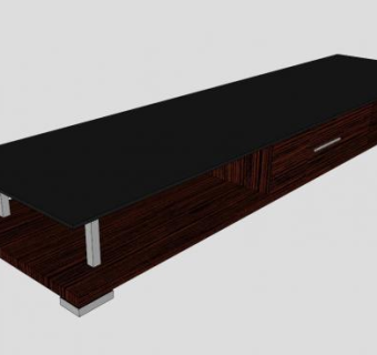 实木现代电视柜SU模型下载_sketchup草图大师SKP模型