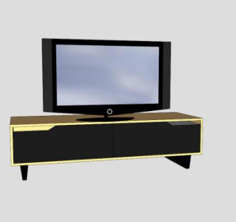 宜家欧式电视柜SU模型下载_sketchup草图大师SKP模型