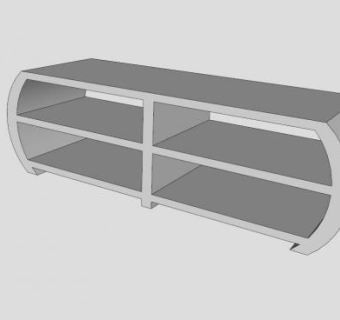 简单的白色现代电视柜SU模型下载_sketchup草图大师SKP模型