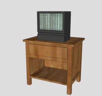 木质中式电视柜SU模型下载_sketchup草图大师SKP模型