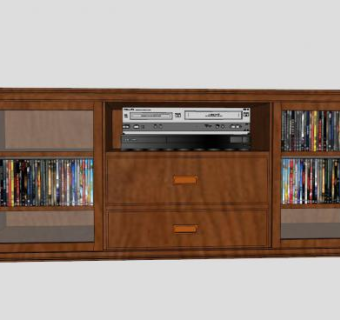 新中式复古电视柜SU模型下载_sketchup草图大师SKP模型