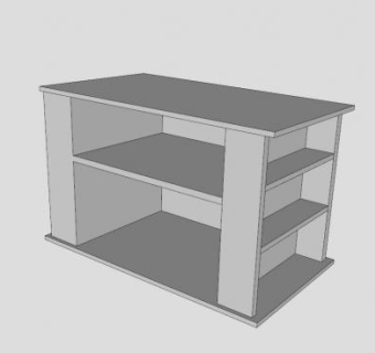 白色简欧电视柜SU模型下载_sketchup草图大师SKP模型
