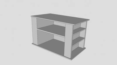 白色简欧电视柜SU模型下载_sketchup草图大师SKP模型