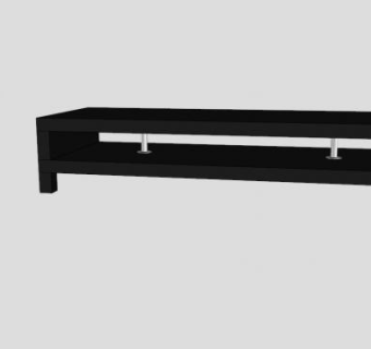 宜家黑褐色电视长柜SU模型下载_sketchup草图大师SKP模型