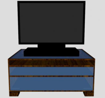 黑胡桃木电视柜SU模型下载_sketchup草图大师SKP模型
