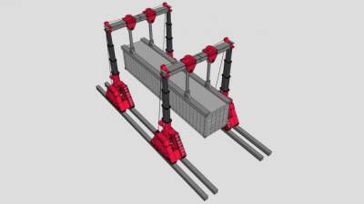 工业龙门吊车的SU模型_su模型下载 草图大师模型_SKP模型