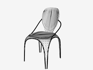 仿古浮雕扶手椅单椅SU模型下载_sketchup草图大师SKP模型