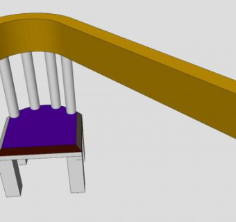 实木单椅奇迹之椅SU模型下载_sketchup草图大师SKP模型