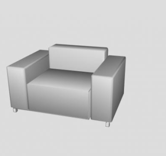 现代白色座椅休闲沙发SU模型下载_sketchup草图大师SKP模型