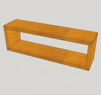 现代风格的硬木电视架SU模型下载_sketchup草图大师SKP模型