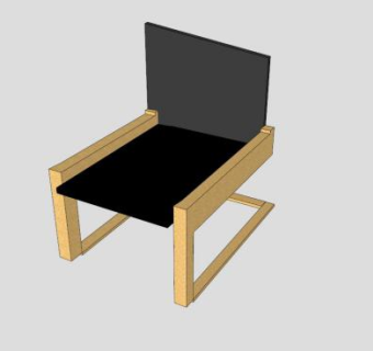 实木椅子SU模型下载_sketchup草图大师SKP模型
