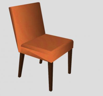棕色餐椅SU模型下载_sketchup草图大师SKP模型