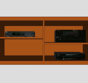 深褐色简约电视柜SU模型下载_sketchup草图大师SKP模型