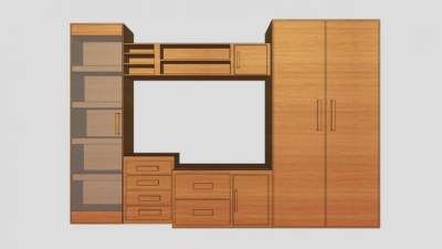 电视柜玻璃橱窗SU模型下载_sketchup草图大师SKP模型