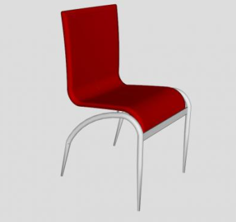 欧式单椅红色座椅SU模型下载_sketchup草图大师SKP模型