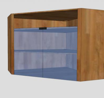 角落里实木电视站SU模型下载_sketchup草图大师SKP模型