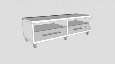有抽屉的电视柜SU模型下载_sketchup草图大师SKP模型
