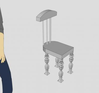 高级椅欧式座椅SU模型下载_sketchup草图大师SKP模型