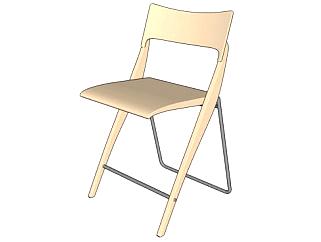 黄色办公椅设计SU模型下载_sketchup草图大师SKP模型