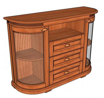 古典中式电视柜SU模型下载_sketchup草图大师SKP模型