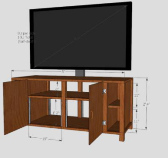 木质简约棕色电视柜SU模型下载_sketchup草图大师SKP模型