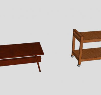 简约木制电视柜SU模型下载_sketchup草图大师SKP模型