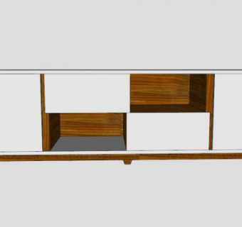 超级温馨的现代电视柜SU模型下载_sketchup草图大师SKP模型
