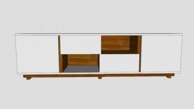 超级温馨的现代电视柜SU模型下载_sketchup草图大师SKP模型