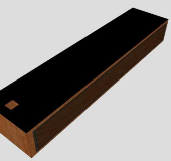 玻璃现代电视长柜SU模型下载_sketchup草图大师SKP模型