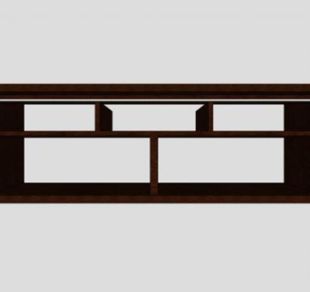 宜家深褐色电视柜SU模型下载_sketchup草图大师SKP模型