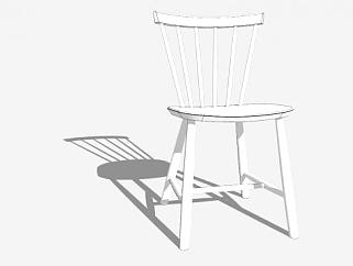 白色座椅家具扶手椅SU模型下载_sketchup草图大师SKP模型
