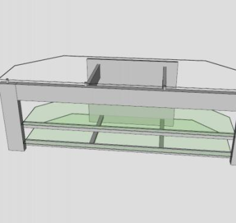 平板玻璃电视柜SU模型下载_sketchup草图大师SKP模型