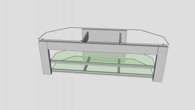 平板玻璃电视柜SU模型下载_sketchup草图大师SKP模型