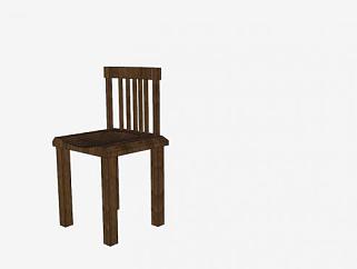 棕色椅子技术设计椅SU模型下载_sketchup草图大师SKP模型
