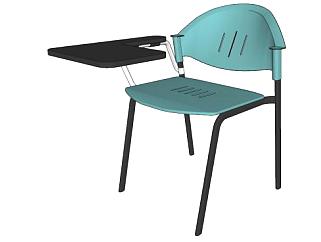 绿色塑料椅SU模型下载_sketchup草图大师SKP模型